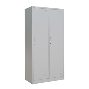 Modern Steel 2-Door <b>Storage</b> <b>Wardrobe</b> with Clothes Hanger for School Metal Amoires Closet Cheap Metal Cabinet - Product Image 4