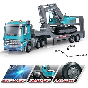 Garçon jouets 1:14 multi-fonction radiocommande <span class=keywords><strong>jouet</strong></span> camion remorque transporter une pelle camion enfants rc <span class=keywords><strong>jouet</strong></span> - Product Image 2