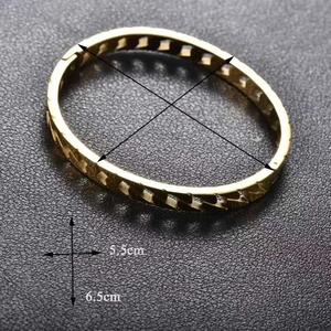 Bracelet manchette tendance en acier inoxydable avec chaîne à flèches creuses, étanche, accessoire de mode, bijoux punk hip-hop - Product Image 6