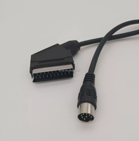 Kabel Audio dan Video Game Khusus Pria Scart 21-pin ke Pria Din 8-pin