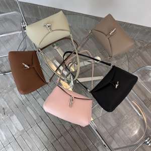 Sac à bandoulière en cuir PU texturé, bandoulière réglable, sac à bandoulière minimaliste, sacoche pour femme - Product Image 1