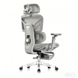 Fauteuil de bureau Sinonis de luxe moderne ergonomique avec dossier haut, accoudoirs rabattables, siège pivotant exécutif, inclinable à 360° en tissu - Product Image 3