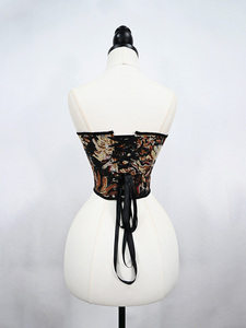 Soutien-gorge Corset Push-Up Imprimé Floral Style Cottagecore Vintage avec Spandex et Polyester Écologiques, Contrôle Moyen, Design au Crochet - Product Image 6