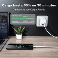 Cable de Datos USB a Tipo-C de Carga Rápida con Logotipo OEM, 1M 3.3FT, Cable de Cobre Blanco Anti-rotura USB-A a USB-C para Teléfono y Portátil