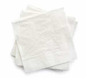 Serviettes et serviettes en papier recyclé blanc jetables 3 plis personnalisables style sac pour les boissons et les restaurants - Product Image 6