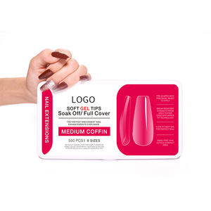 Kit de cobertura completa para uñas, Gel acrílico suave para salón de belleza, 500 unidades, venta al por mayor - Product Image 5