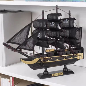 Creative Black Pearl Pirates <span class=keywords><strong>des</strong></span> Caraïbes modèle de voilier en bois décor à la maison pour envoyer un cadeau souvenir <span class=keywords><strong>bateau</strong></span> modèle de <span class=keywords><strong>bateau</strong></span> - Product Image 3