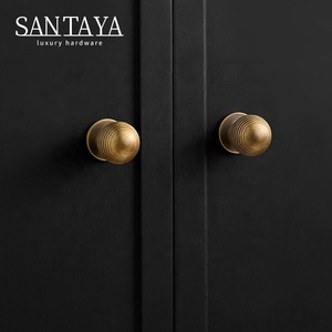 Santaya Solid Antiek Geborsteld Messing Handgrepen Keuken Kastgrepen Slaapkamer Garderobe Ladeknoppen Meubels Bronzen Handgreep - Product Image 5