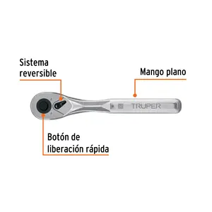 Master avec 24 unités Cliquet à dégagement rapide 72 dents, entraînement 1/4 ', Truper - Product Image 2