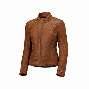Mode sur mesure Moto pour femmes Bobber Chopper Moto Vélo de route Motocross Street Wear Vêtements décontractés Vestes en cuir - Product Image 1