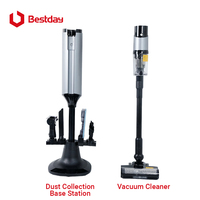 Station de nettoyage automatique sans fil pour aspirateur, anti-emmêlement, pour nettoyage humide et sec des sols domestiques