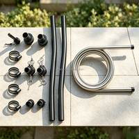 Kit de serpentin de chauffage pour spa de jardin en acier inoxydable, système de chauffage extérieur au bois, serpentin non soudé de 1-1/4 pouce
