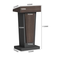 Pupitre en mélamine élégant Podium Design moderne Centre commercial École Hôpital Concert Conférence Salle de réunion Meubles Podium Stand