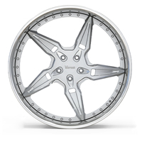 Jantes forgées Viorock 5x112 5x114.3 5x120 6x139.7 22 24 26 28 pouces, finition polie argent et or, compatibles avec les jantes Chevy à 6 goujons