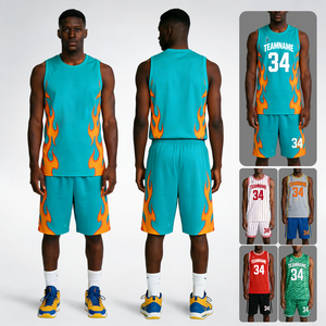 Uniformes de Basquete Personalizados com LOGO Bordado, Novo Design de Alta Qualidade para Escola, Conjunto de Camisetas de Basquete Masculinas - Product Image 1