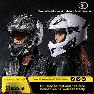 Casco de Motocicleta Retro Integral de 25 Años de Duración con Ranura para Auriculares y Ranura para Gafas, Certificado 3C/DOT - Product Image 2