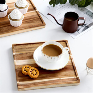 Rectangular Wooden <b>Tray</b> Japanese Acacia Wood 20x10x1.5cm 28x10x1.5cm 25x17x1.5cm 30x20x1.5cm 34x23x1.5cm For Coffee <b>Tea</b> Hotel - Product Image 3