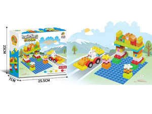 Jeu de construction de blocs pour enfants, thème <span class=keywords><strong>Villa</strong></span>, Dinosaures et Voitures de course, éducatif, amusant, interactif, DIY, idéal comme cadeau - Product Image 1