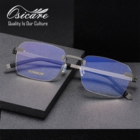 Lunettes de qualité supérieure, populaires, de luxe, fabriquées par des designers, fabricant de verres, lunettes sans monture, montures optiques en titane pour hommes
