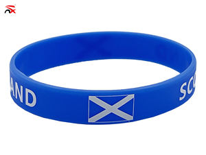 Pulsera de Silicona con Bandera Nacional de Escocia Personalizada al por Mayor, Brazalete de Silicona con Bandera de País para Fanáticos del Fútbol - Product Image 2