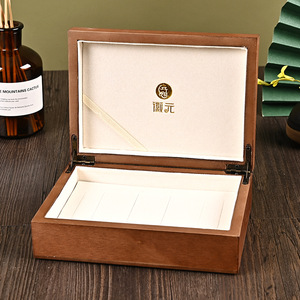 Caja rectangular extraíble de madera personalizable para ginseng; adecuada para productos farmacéuticos, productos de salud y empaques de regalo; logotipo - Product Image 1