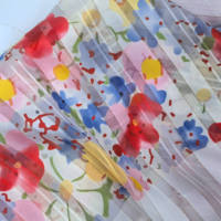 Tissu de mode en mousseline de soie satinée imprimée, matière douce pour vêtements, rideaux, bandeaux, accessoires, décoration intérieure