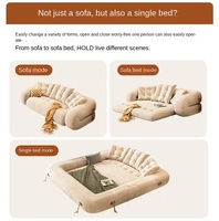 Sofá Cama Convertible Moderno Multifuncional de 3 Plazas, con Respaldo Acolchado, Brazos Cuadrados y Relleno de Esponja, para Hotel, Dormitorio o Sala de Estar