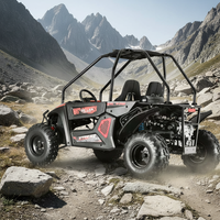 Kart électrique tout-terrain 4x4 pour adultes avec freins à disque, moteur 48V à transmission par arbre, idéal pour les parcs d'attractions et les sports de plein air, noir