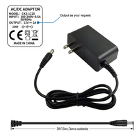 Alimentation CCTV avec prise américaine 12v 1a 12w 1000mA Adaptateur secteur pour compresseur Mini réfrigérateur ou routeur