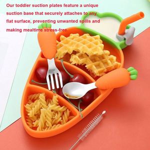 Nuevos Productos: Set de Platos de Silicona de Grado Alimenticio para Bebés, Platos de Silicona con Succión para Niños - Product Image 2