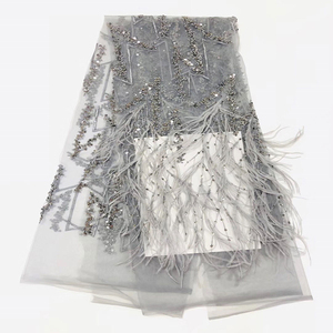 Beautifical hecho a mano con cuentas y lentejuelas <span class=keywords><strong>de</strong></span> tela <span class=keywords><strong>de</strong></span> encaje para novia - Product Image 2