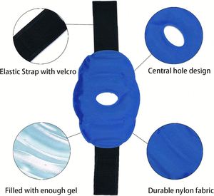 Compresa de Gel de Nailon Reutilizable, Ajustable y a Prueba de Fugas para Aliviar el Dolor de Rodilla, Recuperación de Lesiones Deportivas, Terapia de Frío y Calor - Product Image 3