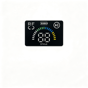 Autocollant imprimé personnalisé en PVC/PET pour panneau de commande de pistolet de massage, interrupteur à membrane, indicateur de régime et niveau de batterie - Product Image 1