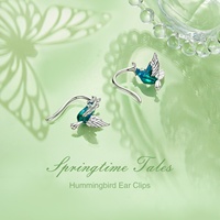925 bijoux en argent Sterling boucle d'oreille bijoux fins en gros faisant fleur papillon oiseau amour goujon pour femme boucles d'oreilles