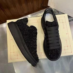 Zapatos de Diseñador de Lujo para Hombre, Plataforma Baja, Retro, Casuales, para Pascua o San Valentín, Zapatos Bajos para Mujer, Completamente Decorados con Diamantes - Product Image 3