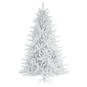 Árvore de natal pré-iluminada em pvc 3d branco gigante premium, luminária artificial branca para exterior, moldura de árvore de natal com luzes