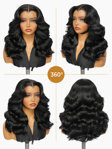 Bouncy Body Wave Perücke mit Kordelzug 6x8 für HD-Lace-Haarlinie, kleberlos, geschichtet, vorgezupft, Echthaar, sofort tragbar, Großhandel <span class=keywords><strong>Alipearl</strong></span> - Product Image 6