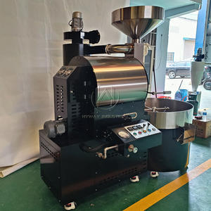 Torréfacteur à café à air chaud au gaz en fonte et acier inoxydable à double tambour HW-17kg 15kg Machine à torréfier les grains de café - Product Image 3