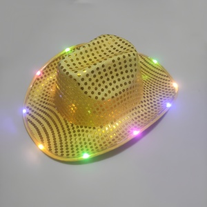 <strong>Lights</strong> Cowboy Cowgirl LED Caps Sparkly Glitter LED Cowboy <strong>Light</strong> <strong>Hats</strong> for Party Disco Cowgirl <strong>Hat</strong> - Product Image 5