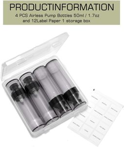 Botellas Cosméticas de Plástico Personalizadas al por Mayor para 15ml 30ml 50ml 80ml 100ml 120ml, Botellas Airless con Bomba para Loción, Impresión Serigráfica - Product Image 2