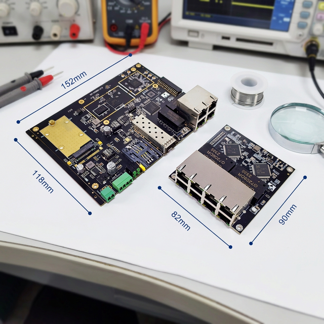 T5008A Gigabit Industrial 5G Router PCBA OEM Board with Optical Fiber Interface