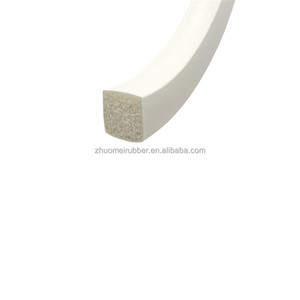 Trắng vuông Silicone Sponge hồ sơ cao su Gasket con dấu 5.5x5.5 mét - Product Image 4