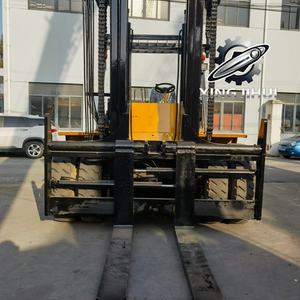 Chariot élévateur TCM FD160Z8 10 tonnes d'occasion, chariot élévateur japonais 16 tonnes, moteur Isuzu 6BG1, machine d'occasion, chariot élévateur à essence, 3000 mm, 16000 kg - Product Image 4