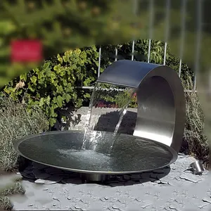 Fontaine à eau en acier inoxydable, 250 cm, avec Pot en acier inoxydable pour l'extérieur