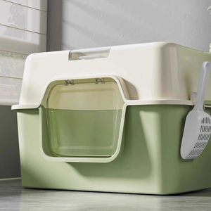 Bac à litière pour chat fermé, nouveau bac à litière pour chat de grande taille, désodorisation et stérilisation, toilette pour chat - Product Image 6