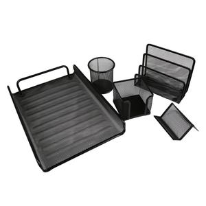 Suministros para <span class=keywords><strong>oficina</strong></span> y escuela, 5 unidades, negro, respetuoso con el medio ambiente, conjunto <span class=keywords><strong>de</strong></span> papelería <span class=keywords><strong>de</strong></span> malla <span class=keywords><strong>de</strong></span> alambre <span class=keywords><strong>de</strong></span> metal <span class=keywords><strong>de</strong></span> hierro para niños, organizador <span class=keywords><strong>de</strong></span> escritorio - Product Image 5