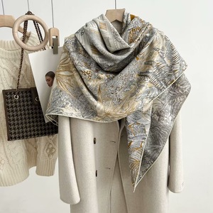 <span class=keywords><strong>Sciarpa</strong></span> in Seta e <span class=keywords><strong>Lana</strong></span> Bicolore 136cm, Aspetto di Alta Qualità, Grande, Versatile e Calda per Autunno e Inverno - Product Image 3