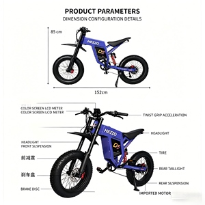 Bicicleta Todoterreno de Alto Rendimiento de 70 km/h para Adultos, Batería de 30 AH, Bicicleta Eléctrica de Largo Alcance de 120-150 km - Product Image 3
