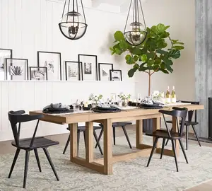 Nouvel arrivage de meubles de luxe, Tables à manger rectangulaires, Table extensible en bois massif de chêne
