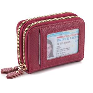 Vente chaude femmes court portefeuille PU cuir carte de crédit sac avec fermeture éclair Photo <span class=keywords><strong>fenêtre</strong></span> petit classique <span class=keywords><strong>porte</strong></span>-carte d'identité - Product Image 6